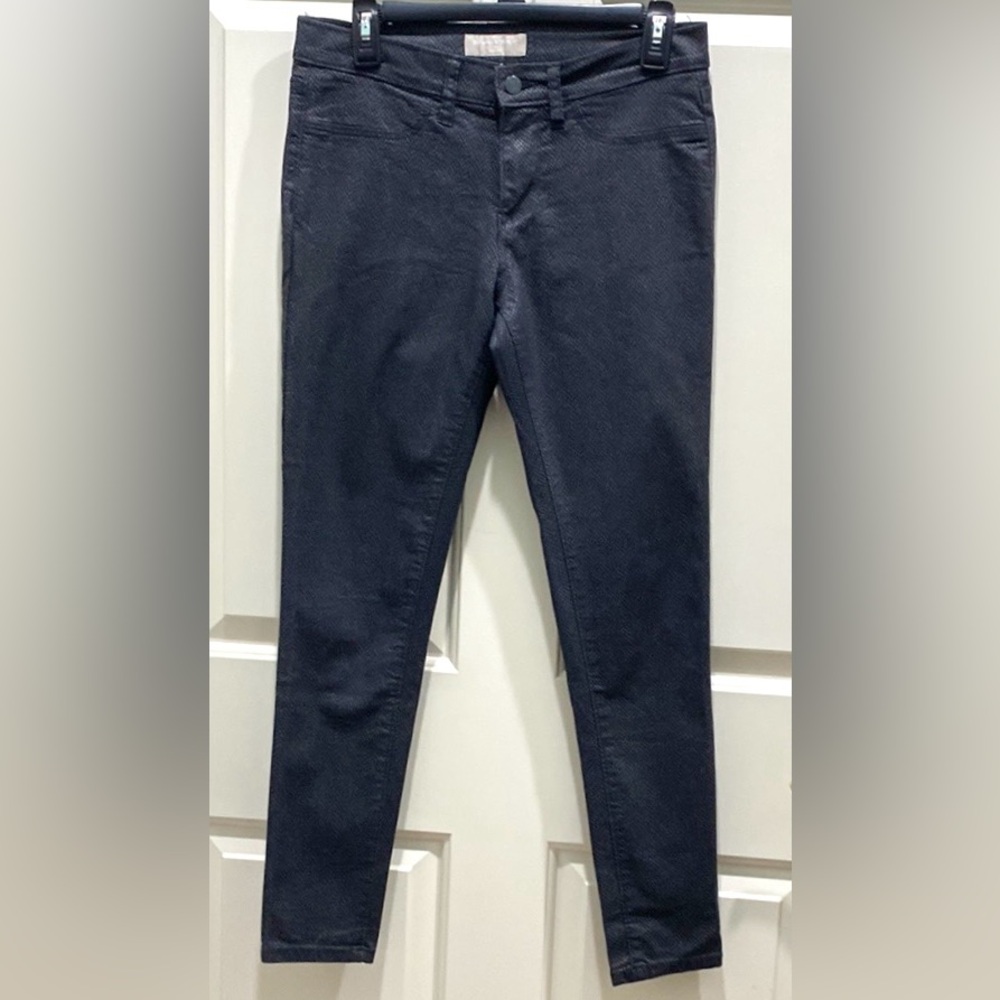 Banana Republic Black Grey Snakeskin SZ 6 Edgy Moto Modern Grunge Legging Pants
